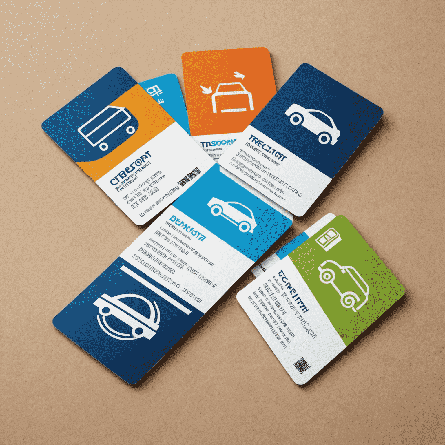 Illustration of various transport service cards being recharged